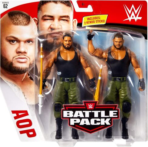 مؤلفو الألم من WWE: سلسلة معركة Akam vs Rezar رقم 63 مع شخصيتين مفصليتين مقاس 6 بوصات ومعدات حلقية in Saudi Arabia