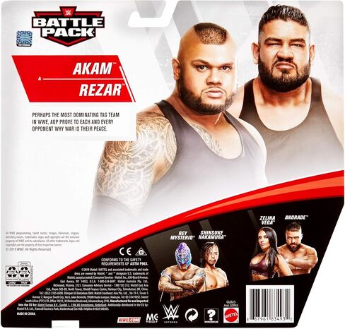 مؤلفو الألم من WWE: سلسلة معركة Akam vs Rezar رقم 63 مع شخصيتين مفصليتين مقاس 6 بوصات ومعدات حلقية in Saudi Arabia