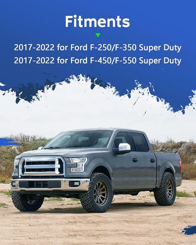 Exterior Door Handle Covers Compatible with 2017-2022 for Ford F-250/F-350 Super Duty,2017-2022 for Ford F-450/F-550 Super Duty, 4PCS ABS Door Handle Protector,Black in Saudi Arabia