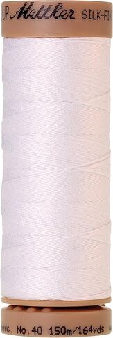 Mettler Silk-Finish 40 Weight Solid Cotton Thread, 164 yd/150m, White in Saudi Arabia