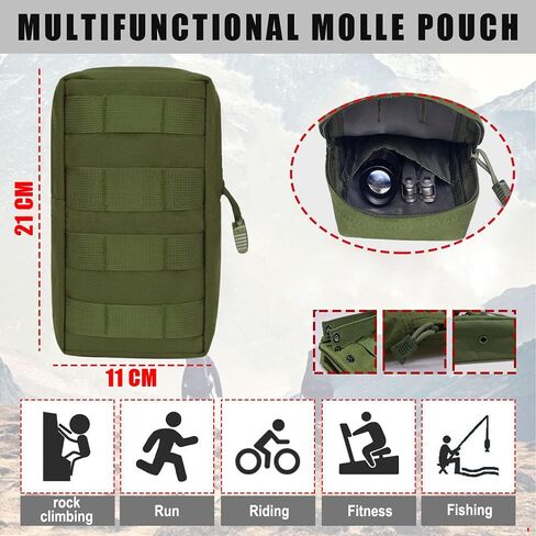 Molle Accessories Kit of 25 Attachments for Molle Backpack, Molle Accessories Kit for 1“ Webbing Strap Tactical Backpack,D-Ring Grimloc Locking Gear Clip,Web Dominator Elastic Strings in Saudi Arabia
