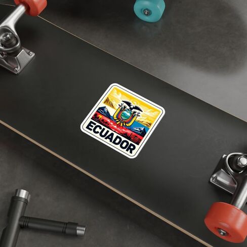 Ecuador Sticker Travel Outdoors Decal Vinyl Small Waterproof for Water Bottle Mug Passport Scrapbook Notebook Laptop Tumbler Skateboard Computer Phone 4" in Saudi Arabia