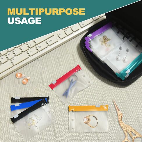 منظم لفافة مجوهرات السفر مقاوم للماء، حقيبة تخزين مجوهرات السفر المحمولة للقلائد والأقراط والأساور والخواتم والدبابيس والمزيد، صغيرة الحجم وسهلة الحمل in Kuwait