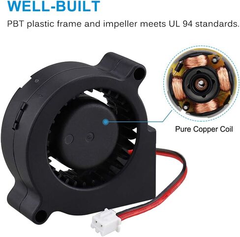 GDSTIME 24V 50mm 20mm 50x50x20mm DC بدون فرش منفاخ مروحة تبريد صغيرة in Saudi Arabia