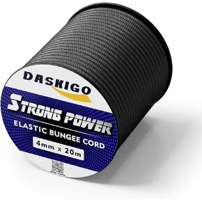Elastic Bungee Shock Cord 3-8mm (Army Green, 1/5'' x 66FT)