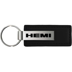 Au-Tomotive Gold, INC. سلسلة مفاتيح من الجلد الأسود مرخصة رسميًا لـ MOPAR Hemi