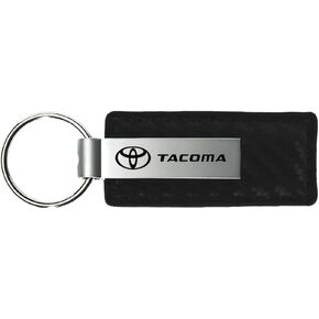 Au-TOMOTIVE GOLD Tacoma Black Carbon Fiber Leather Key Fob Keychain