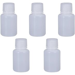 HDPE Narrow Mouth Round Container, Leak Proof Plastic Lab Chemical Reagent Bottles, Water Sample Bottles (Brown, 1000ml/33.8 oz)