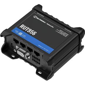 Teltonika RUT956400000 Model RUT956 Industrial Cellular Router; Global Version; 4G LTE (Cat 4), 3G, and 2G Connectivity; Dual SIM; Multiple Interfaces; GNSS