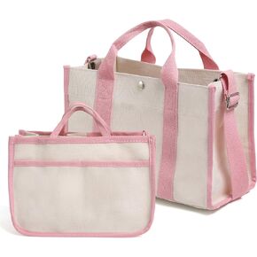 حقيبة حمل من القماش للنساء، حقيبة حمل لكل شيء للسفر مع مقصورات، حقيبة حمل من القماش على الجسم مع جيوب in Kuwait