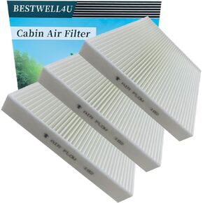 3 Pack White BW182 Cabin air filter for Civic,CR-V,CR-Z,Fit,HR-V,Insight,Replace CF11182,CP182,80292-TF0-G01