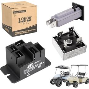 10L0L Relay, Rectifier, Circuit Breaker Charger Repair Kit for Club Car 48V Powerdrive 1 & 2 Charger, OEM CCX8506 102273501 101828601