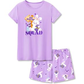 Tween Girls Clothes Trendy Tie Dye Spiral Pajamas 2-Piece Shirt & Shorts PJ Set Jammies Size 6-18