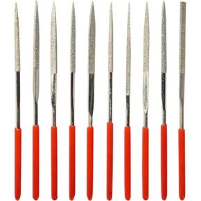10Pcs Bass Guitar File Set Fret Nut Files with Blue PVC Carry Bag Luthier Tools for Guitar Violin Bass