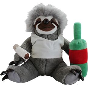 Gears Out Moochie The Farting Slacker Sloth - 32cm Lazy Sloth Plush - Stuffed Animals for Adults - Squeeze His Foot and He Farts on Demand - Sloth Gifts Stuffed Sloth Toy Life in The Slow Lane