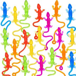 HLARTNET 26 PCS Sticky Lizards for Kids, Stretchy Sticky Lizards Toys Bulk for Reptile Party Favors, Children Lizards Gifts for Goodie Bags Stuffers Pinata Filler Students Rewards