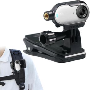 Camera Mount for Insta360 Go 3, Camera Protection Frame Bracket with 1/4" Threaded Adapter + Backpack Shoulder Strap Clip for Insta360 GO 3 Action Camera Accessories