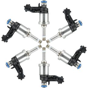 X AUTOHAUX 6 Pcs 12611545 12632255 Fuel Injectors Nozzle for GMC Acadia for Saturn Outlook for Chevy Camaro for Cadillac GTS STS for Buick Enclave Lacrosse 12638530 4G2259 0261500114 FJ994