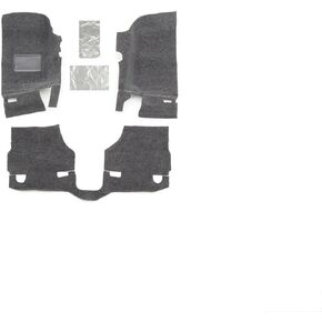 Bedrug - Jeep Liners | 2007 - 2010 Jeep Wrangler JK 2 Door, Front Floor Liners (Includes Heat Shields) | Grey - 3 pc. | BRJK07F2