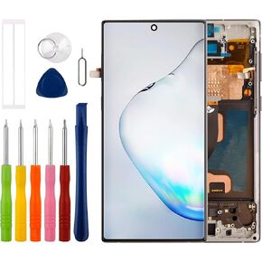 [جديد] شاشة Duotipa TFT لجهاز Galaxy Note 10 SM-N970F، SM-N970U، SM-N970U1، SM-N9700 أجزاء إصلاح مجموعة محول الأرقام لشاشة تعمل باللمس مقاس 6.3 بوصة مع إطار - لا توجد وظيفة بصمة الإصبع.