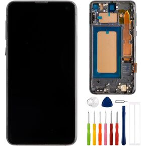 TFT Digital Display Compatible with Samsung Galaxy S10E SM-G970F SM-G970U 5.8" LCD Display Touch Screen Assembly with Tools Fingerprint not Supported（with Frame）