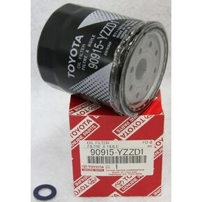 Toyota Genuine Parts 90915-YZZD1 Oil Filter and 90430-12028 Oil Drain Plug Gasket Oil Change Kit 1/2 Case (QTY 5)