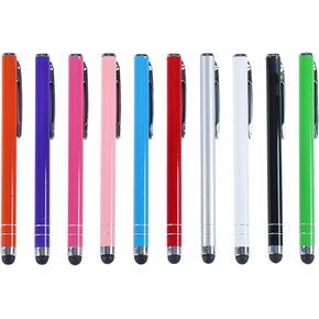 Stylus Pens for Touch Screens, Universal Capacitive Stylus Touch Screen Pens for Tablets, Smartphones, Samsung Galaxy and Other Smart Devices (10 Colors)