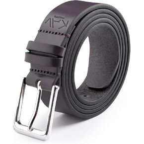 Holm - Mens Leather Belt - 1.4" Handmade in Sweden with Italian Full Grain Leather, black leather belt men