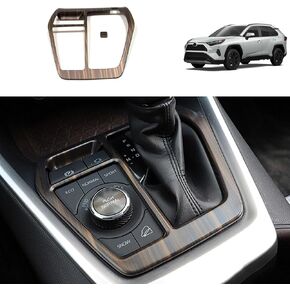 Car Accessories Compatible with Toyota RAV4 2024 2023 2022 2021 2020 Center Console Gear Shift Transmission Box Panel Cover Interior Frame Trims ABS 2PCS(Red)