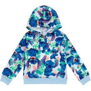 Disney Lilo & Stitch Girls French Terry Crossover Hoodie Toddler to Big Kid