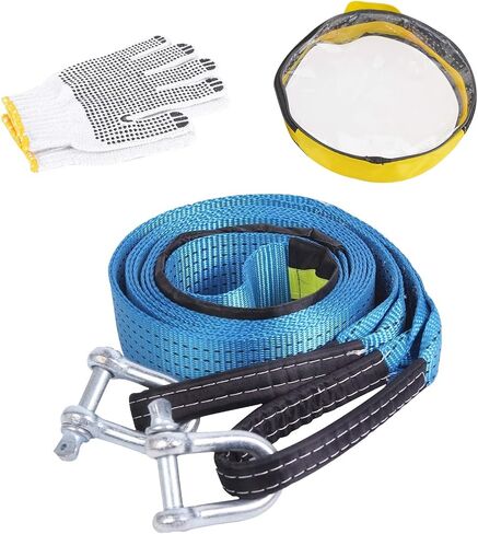 Voilamart Tow Strap with Hooks 2'' x 16.4' Car Vehicle Heavy Duty Recovery Rope 17,600LBS Capacity Tow Rope for Car Truck Jeep ATV SUV in Saudi Arabia