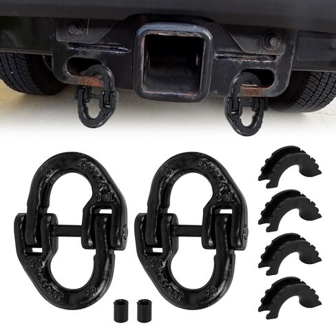 RULLINE 2-Pack 1/2" Heavy-Duty Safety Chain Connector: G80 Tow Hitch Hammerlock Coupling Link with 12000 lbs Load Capacity in Saudi Arabia
