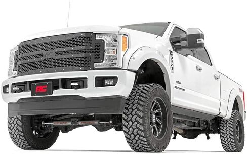 Rough Country Black Mesh Grille Insert for 2017-2019 Ford Super Duty - 70213 in Saudi Arabia