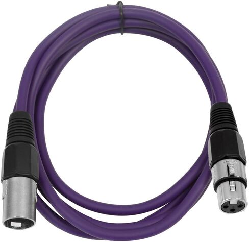 SEISMIC AUDIO - SAXLX-6 - 6' Purple XLR Male to XLR Female Patch Cable - Balanced - 6 Foot Patch Cord in Saudi Arabia