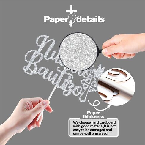Nuestro Bautizo Cake Topper, First Holy Communion Decoration, Christian Baptism Day, Bridal Shower/Wedding/Baptism/Christening Baby Shower Party Decorations, Silver Glitter in Kuwait