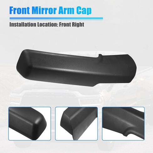 X AUTOHAUX Trailer Tow Mirror Front Arm Cover Right Side Mirror Covering Cap Housing 68263392AA for Dodge for Ram 1500 2500 3500 Exterior Side in Saudi Arabia