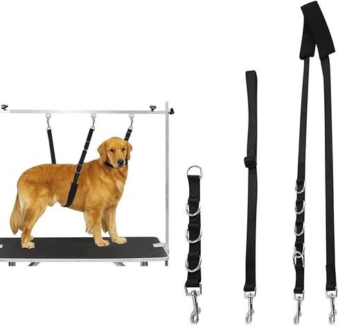 Yuehuam الكلب الاستمالة الأشرطة البطن، النايلون الكلب الاستمالة الحلقات تمديد حزام الحيوانات الأليفة الاستحمام ضبط النفس الفرقة مع D- حلقات الكلب حلقة لاستمالة الجدول الاستمالة الذراع الكلب الاستمالة الإمدادات in Kuwait