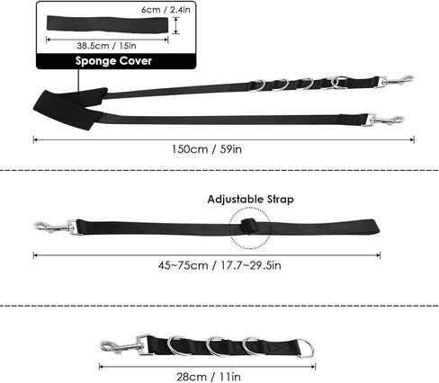 Yuehuam الكلب الاستمالة الأشرطة البطن، النايلون الكلب الاستمالة الحلقات تمديد حزام الحيوانات الأليفة الاستحمام ضبط النفس الفرقة مع D- حلقات الكلب حلقة لاستمالة الجدول الاستمالة الذراع الكلب الاستمالة الإمدادات in Kuwait