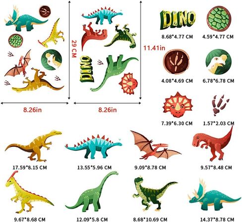 ملصقات جدار الديناصورات المضيئة الإبداعية مجموعة ملصقات الديناصورات الكرتونية المضيئة، مناسبة لغرفة النوم وغرفة المعيشة، مناسبة لعيد الميلاد وهدايا عيد الميلاد للفتيات والفتيان in Kuwait