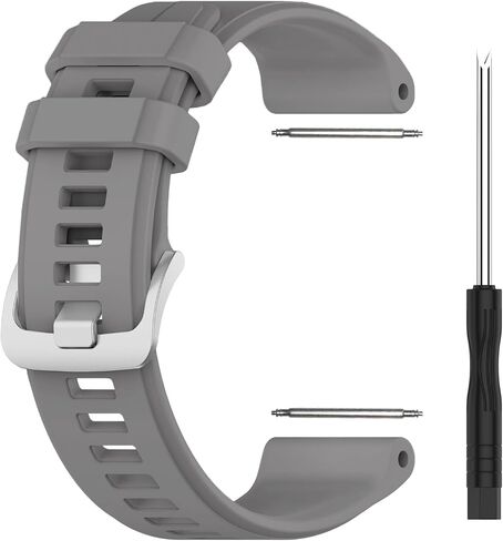 أحزمة رياضية TopPerfekt متوافقة مع سوار الساعة الشمسية Garmin Descent G1، استبدال حزام الساعة السيليكون الناعم القابل للتعديل لـ Garmin Descent G1 Solar/Descent G1 in Kuwait