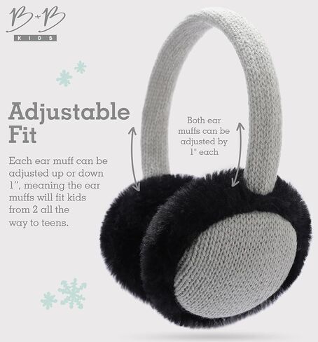 Brook + Bay Ear Muffs For Kids - Winter Kids Ear Muffs for Boys & Girls - Plush Animal Earmuffs - Cozy Ear Warmers for Kids in Kuwait