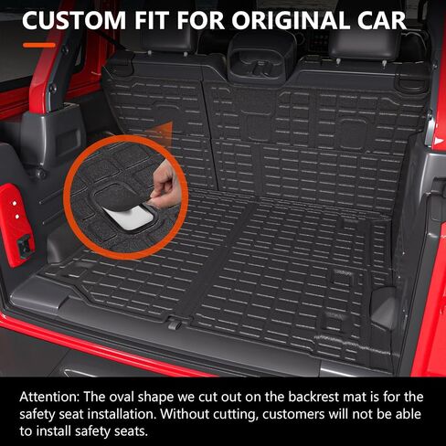 powoq Floor Mat Compatible with 2018-2024 Jeep Wrangler JL Unlimited 4 Door Backrest Mat Trunk Mat Replacement for Jeep Wrangler JL 4X4 Accessories (Fit 18-24 JL 4X4, Trunk Mat+Backrest Mat+Floor Mat) in Saudi Arabia