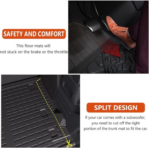 powoq Floor Mat Compatible with 2018-2024 Jeep Wrangler JL Unlimited 4 Door Backrest Mat Trunk Mat Replacement for Jeep Wrangler JL 4X4 Accessories (Fit 18-24 JL 4X4, Trunk Mat+Backrest Mat+Floor Mat) in Saudi Arabia