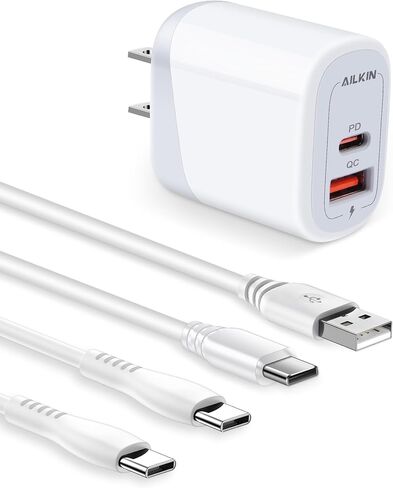 شاحن Samsung S24 USB C شحن سريع لهاتف iPhone 15 Pro Max 15Pro Plus، شاحن حائط USBC + كابل USB-C لأجهزة Android Samsung Galaxy S24 S23، Google Pixel 8 Pro 7، سلك كتلة شاحن USB C مزدوج المنفذ in Kuwait
