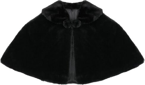SK Studio Girls Princess Faux Fur Flower Bolero Shrug Party Wedding Dress Up White in Kuwait