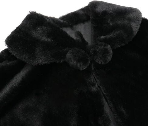 SK Studio Girls Princess Faux Fur Flower Bolero Shrug Party Wedding Dress Up White in Kuwait