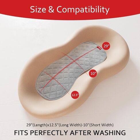 Moonsea Quilted Thicker Changing Pad Liner Waterproof, Fit for Changing Pads 3 Pack, Non-Slip Back Design Reusable Pads Machine Washable, Light Grey in Saudi Arabia