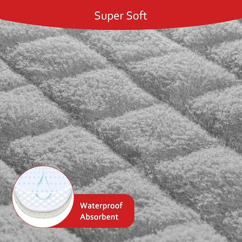 Moonsea Quilted Thicker Changing Pad Liner Waterproof, Fit for Changing Pads 3 Pack, Non-Slip Back Design Reusable Pads Machine Washable, Light Grey in Saudi Arabia