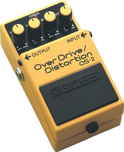 Boss OS-2 OverDrive/Distortion Bundle with 10ft Instrument Cable, 6in Patch Cable, and Picks in Saudi Arabia
