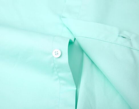 Aimehonpe Boys Short Sleeve Dress Shirts Solid Poplin Soft Stretch Fabrics with Two Bow Tie Set in Kuwait